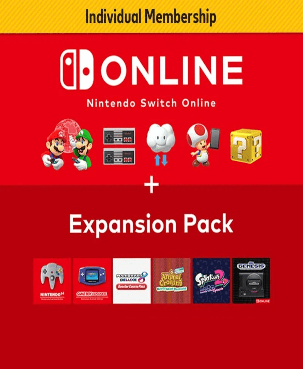 Nintendo Switch Online Mas Paquete De Expansion 12 Meses