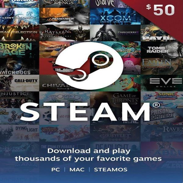 Steam Wallet Card 50$